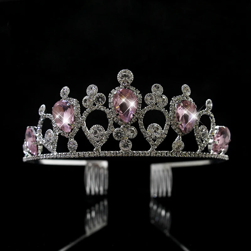 Crystal Tiara Crown Bridal Rhinestone Headband Wedding Hair Jewelry