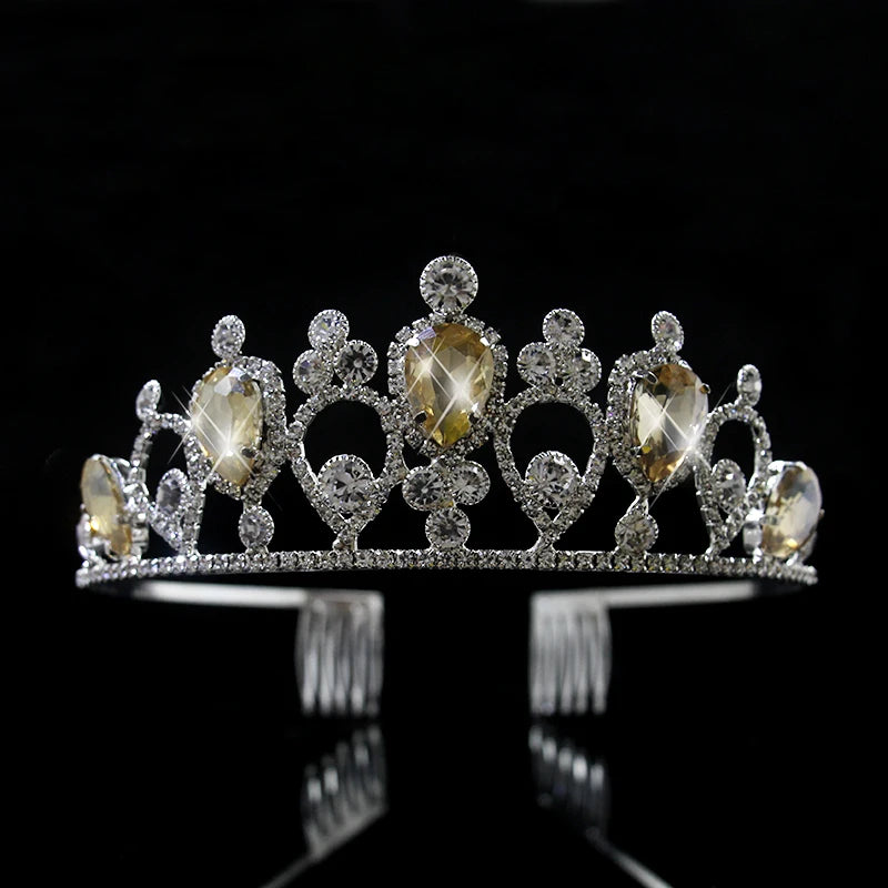Crystal Tiara Crown Bridal Rhinestone Headband Wedding Hair Jewelry