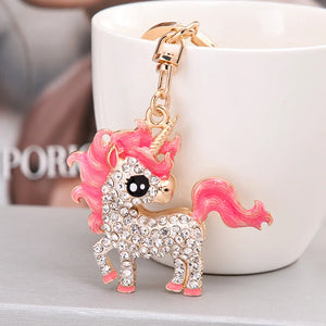 Unicorn Pendant Key Chain Bag Ornament, 6 Colors