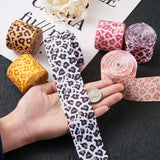 6-color Single-Sided Grosgrain Ribbon Leopard Print 1-1/2 inches 5yards