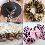 6-color Single-Sided Grosgrain Ribbon Leopard Print 1-1/2 inches 5yards