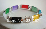 Natural Jade Shell Bracelet, Red/Green/Mixed Colors