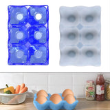 6-compartment Egg Storage Silicone Mold for Camping Picnic