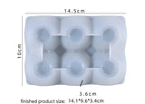 6-Compartment Egg Storage Box Silicone Mold for Epoxy Resin