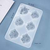 6 Grid Mirror Cat Claw Shaped Silicone Mold for Epoxy Resin