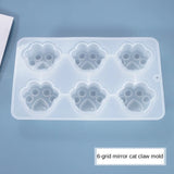 6 Grid Mirror Cat Claw Shaped Silicone Mold for Epoxy Resin