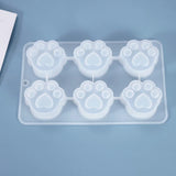 6 Grid Mirror Cat Claw Shaped Silicone Mold for Epoxy Resin