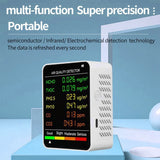 6-in-1 Air Detector Home Office Air Tester,Black