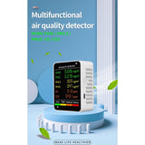 6-in-1 Air Detector Home Office Air Tester,Black