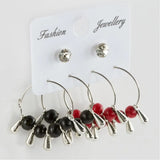 CZ Hoop Earrings with Beads