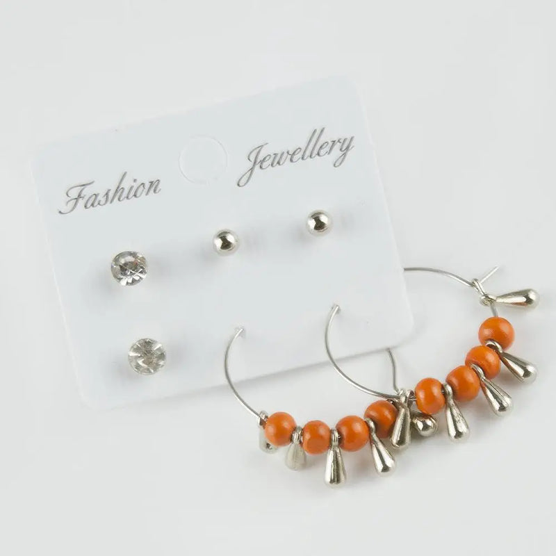 6'l? CZ Hoop Earrings - Sparkling Silver Plated Round Huggie Earrings