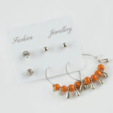 6'l? CZ Hoop Earrings - Sparkling Silver Plated Round Huggie Earrings