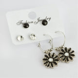 Daisy Cabochons Ring Earrings Set