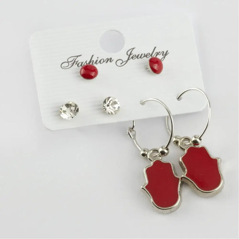 6'l? Fatma Master Hand Figured Cabochons Ring Earrings