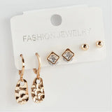 6'l? Oval Zircon CZ Metal Earrings