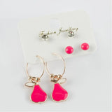 6mm Pear Figured Cabochons Ring Earrings