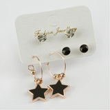 6'l? Star Figured Cabochons Ring Earrings