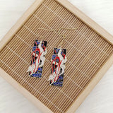 6 Pair Enamel Fox Earrings Set Women