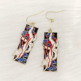 6 Pair Enamel Fox Earrings Set Women