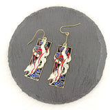 6 Pair Enamel Fox Earrings Set Women