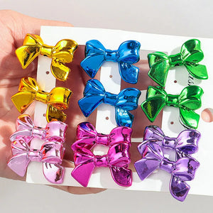 6 Pair/Set Bow Acrylic Y2K Earrings for Women Girls