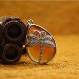 6pcs Druzy Reiki Animal Dragonfly Stones Pendants Necklace