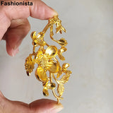 6 pcs Large 3D Chrysanthemum Branch For Decor DIY Crafts Metal Flower Leaves