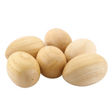 6 Pcs Wooden Egg Maracas Shakers for Kids