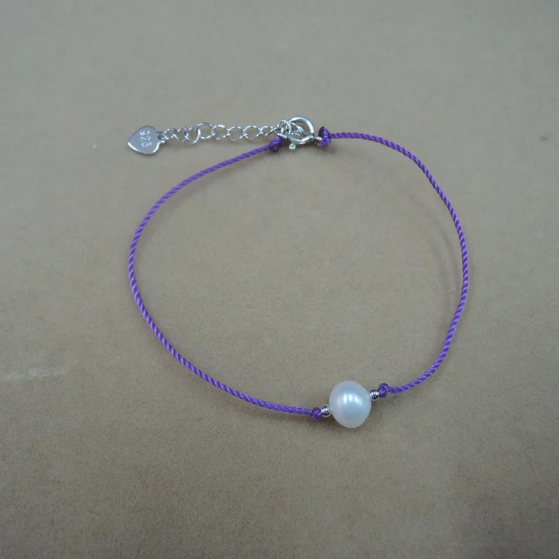 6 pcs Freshwater Pearl Rope Bracelet, AAAA Quality, Egg Shape Pearl
