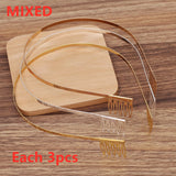 6 pcs 4mm Screw Headbands, Metal Headband, Hair Hoop, Jewelry Making