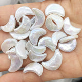 6 pcs KESHI PEARL Baroque Beads, 100% Freshwater, Moon Shape, Half Drilled