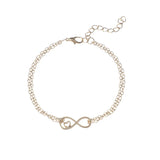 6 pcs Love Heart Infinity Charm Bracelets for Woman Link Chain Hollow Feather Be