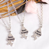 6-pc Hexagon Letter Pendant Bff Choker Necklace Men Women Friendship Jewelry