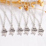 6-pc Hexagon Letter Pendant Bff Choker Necklace Men Women Friendship Jewelry