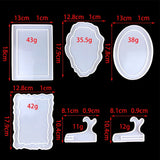 6-piece Epoxy Resin Mold Photo Frame Desktop Decoration Handicraft Tools