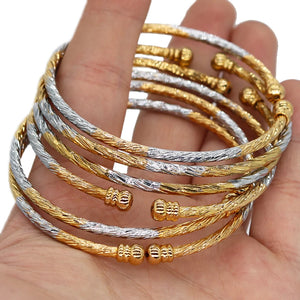 6-Piece African Charm Bracelets & Dubai Bride Jewelry Set for Arab Women's Party