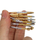 6-Piece African Charm Bracelets & Dubai Bride Jewelry Set for Arab Women's Party