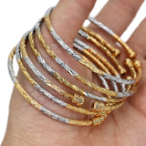 6-Piece African Charm Bracelets & Dubai Bride Jewelry Set for Arab Women's Party