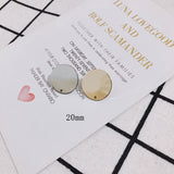 Alloy Color-Preserving Flat Round Earrings Accessories