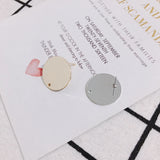 Alloy Color-Preserving Flat Round Earrings Accessories
