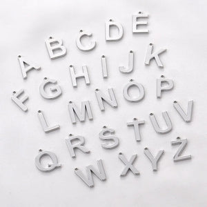 6 Pcs Copper Plated K 26 Letters Pendant DIY Jewelry Earrings Bracelet Accessory