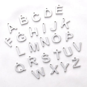 6 Pcs Copper Plated K 26 Letters Pendant DIY Jewelry Earrings Bracelet Accessory