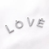6 Pcs Copper Plated K 26 Letters Pendant DIY Jewelry Earrings Bracelet Accessory