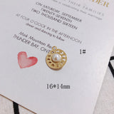6pcs DIY Copper Edge Star Pearl Pendant Earrings Accessories