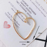 6 Pcs DIY Alloy Heart Pendant Round Earrings Jewelry Accessory Material