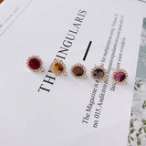 6Pcs Alloy Flower Gold Earrings Jewelry Supplies DIY Accessories