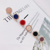 6pcs Alloy Flower Gold Earrings Pendant Accessories