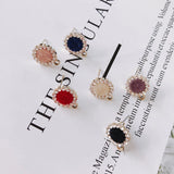 6pcs Alloy Flower Gold Earrings Pendant Accessories