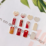 6 pcs Alloy Love Heart Earrings for Jewelry DIY