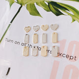 6 pcs Alloy Love Heart Earrings for Jewelry DIY